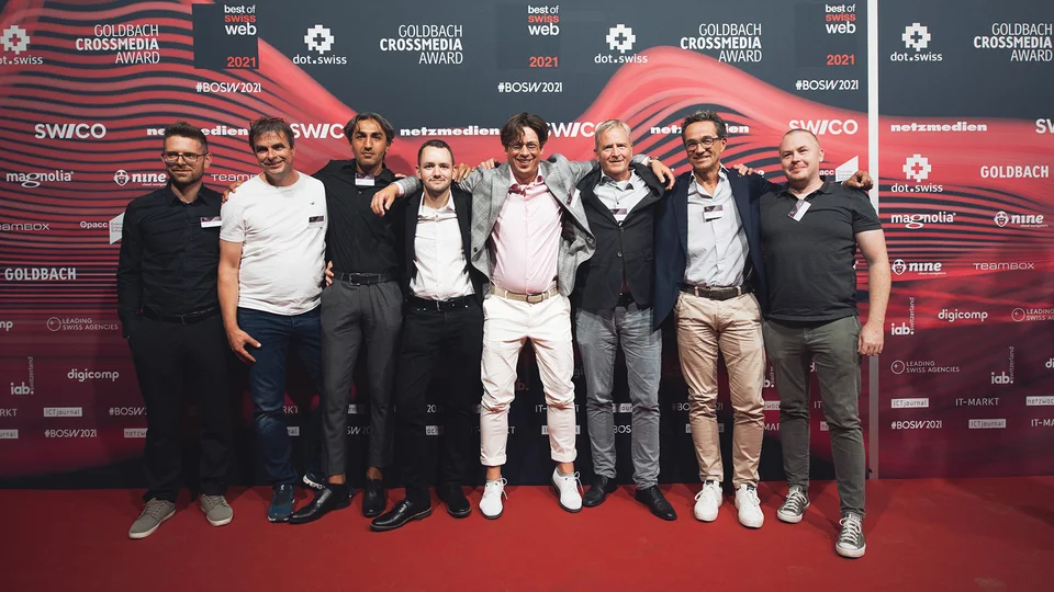 Das zdrei-Team bei den Swiss Web Awards 2021